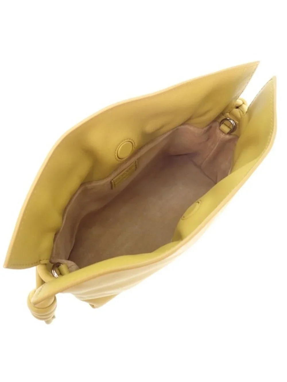 Loewe Flamenco Clutch Mini 2-Way Shoulder Bag Nappacalfskin Yellow Silver